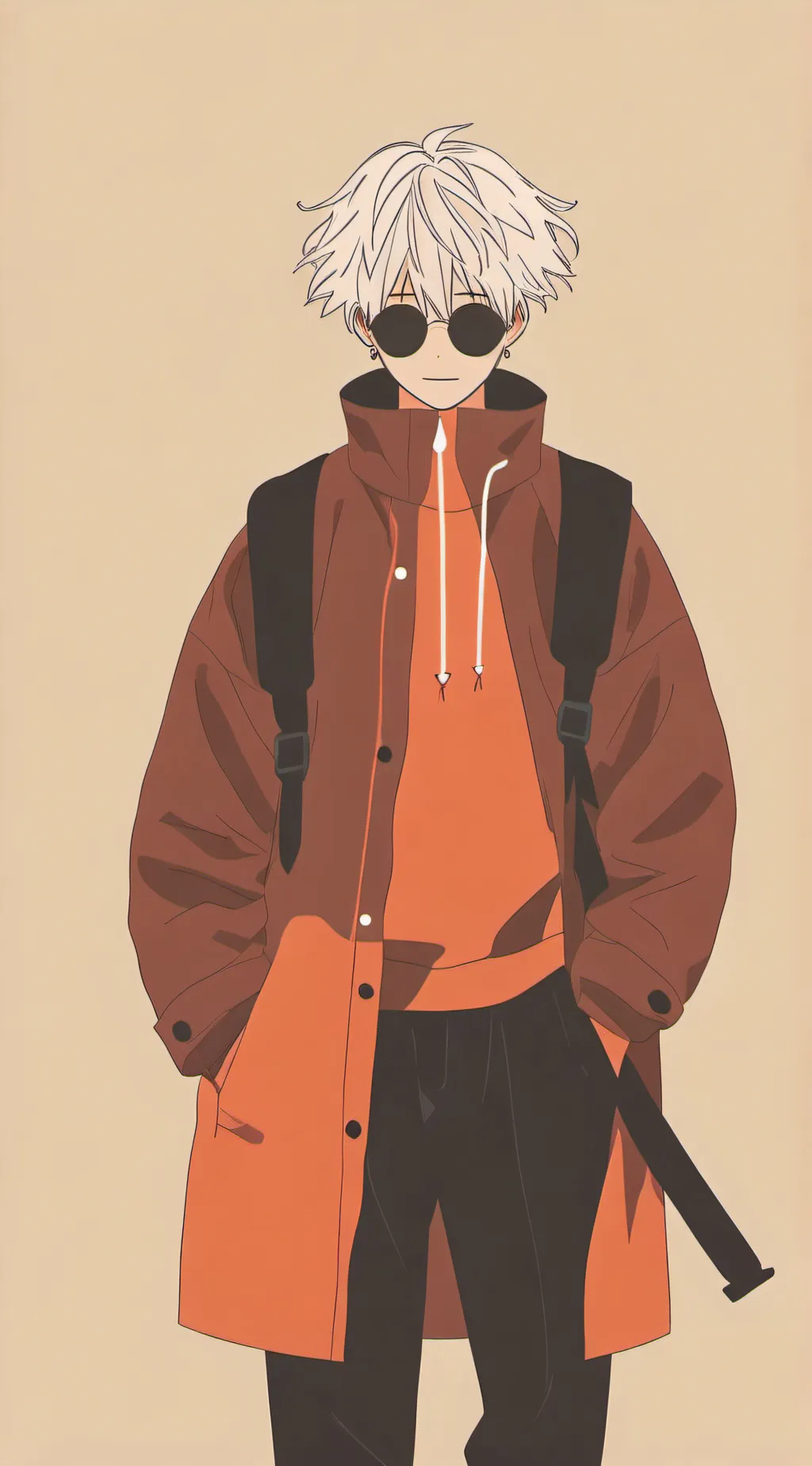 ai character: Satoru goyo  background