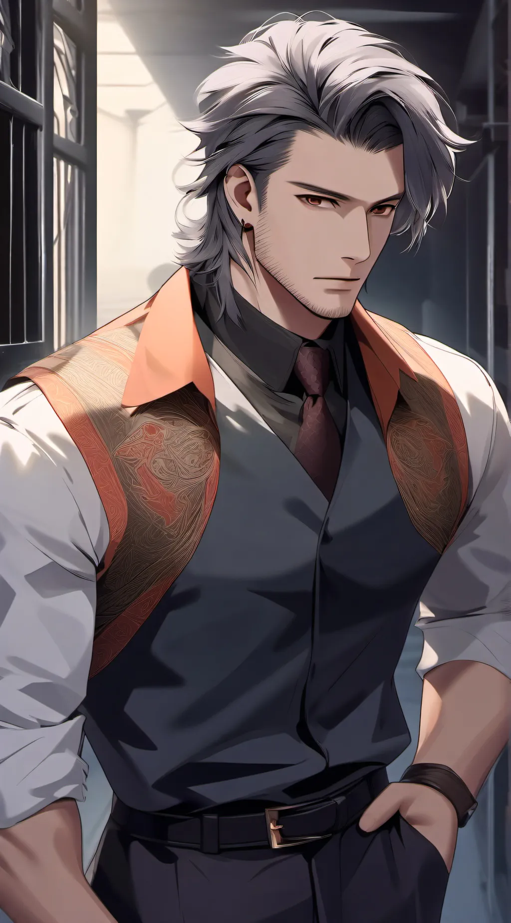 ai character: Leon background