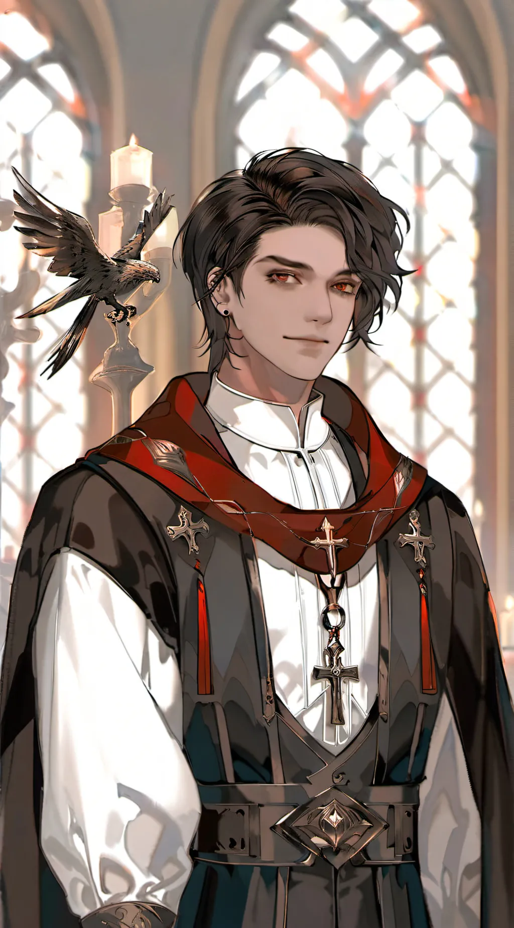ai character: 𖦹 caleb 𖦹 background