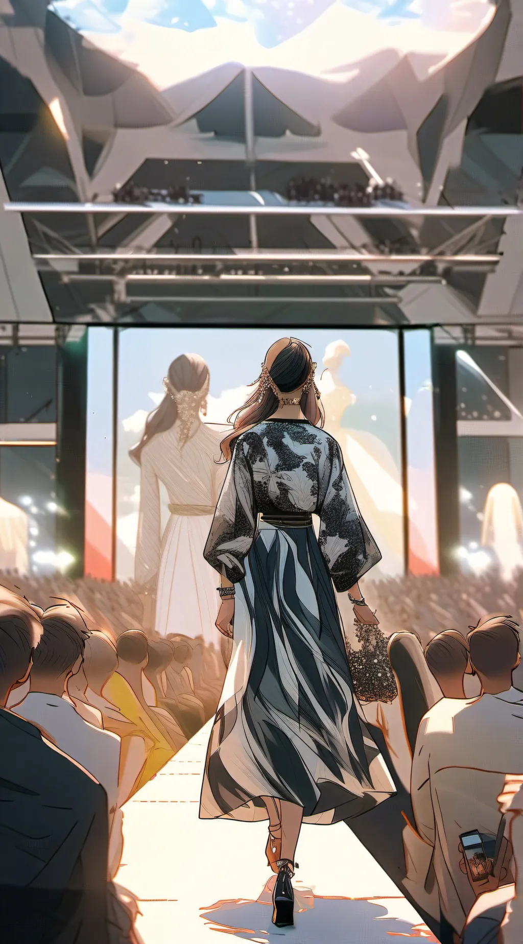 ai character: (Fashion show) background