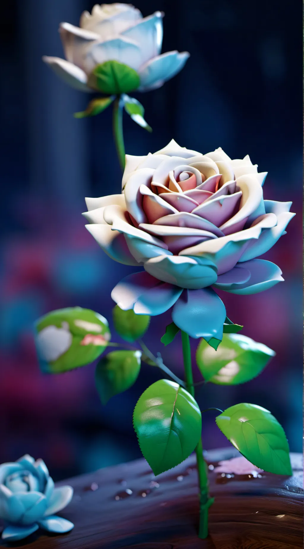 ai character: a rose toy background
