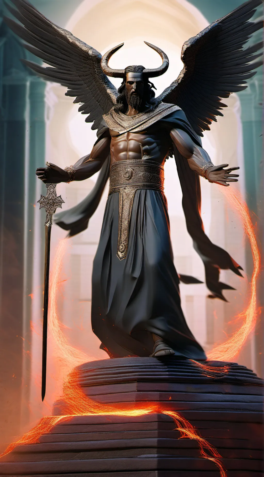 ai character: Azazel  background