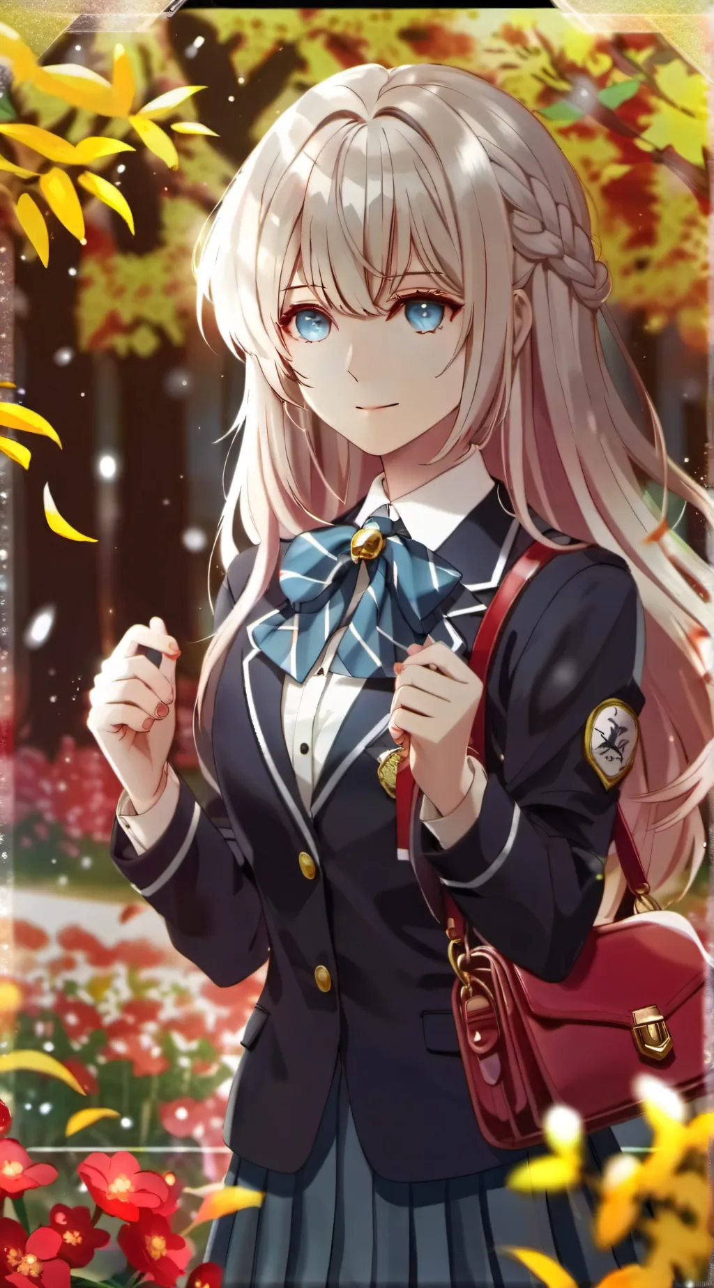 ai character: Violet background