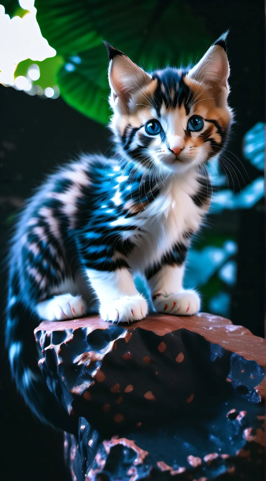 ai character: calico cat background