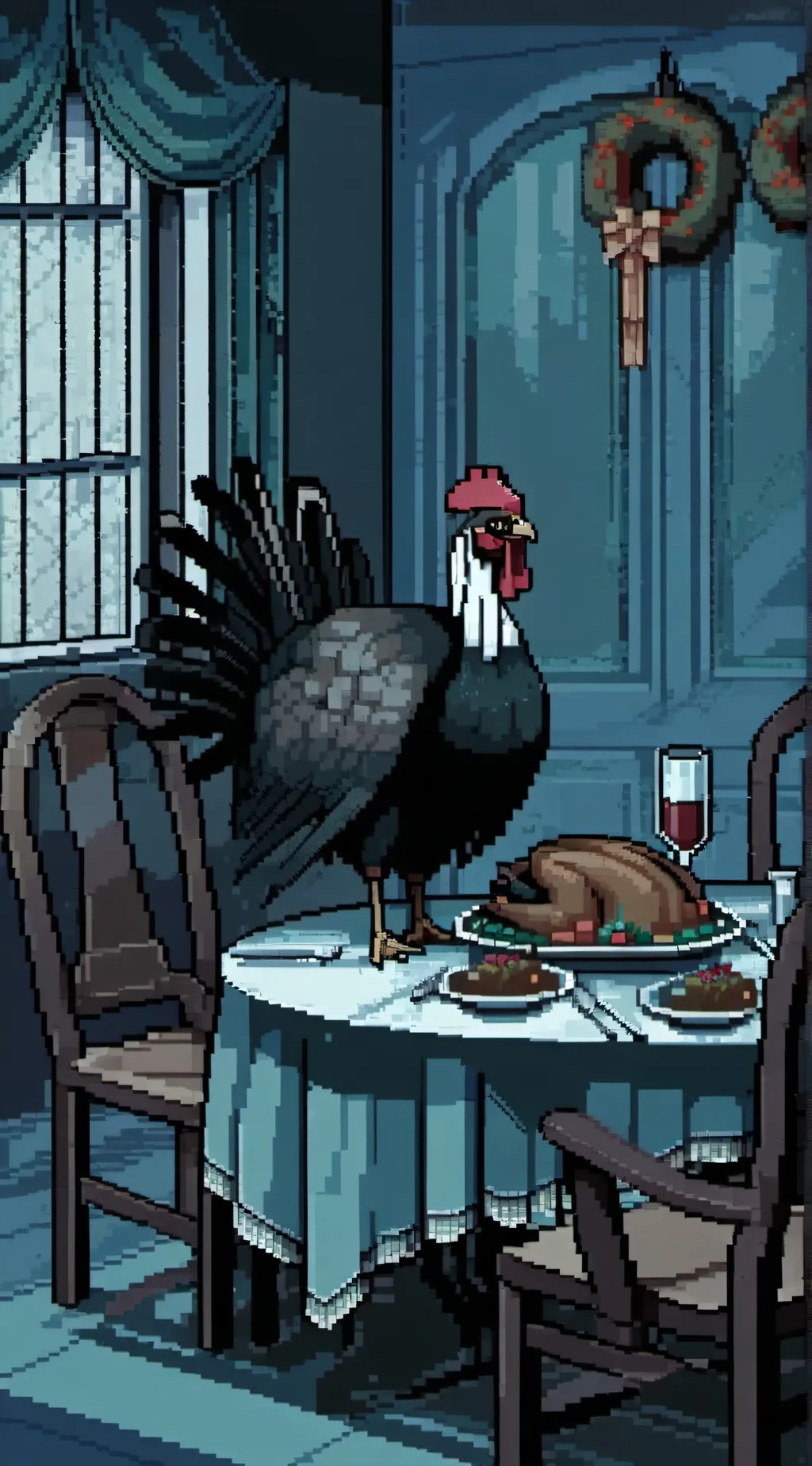 ai character: Thanksgiving L.O.V background