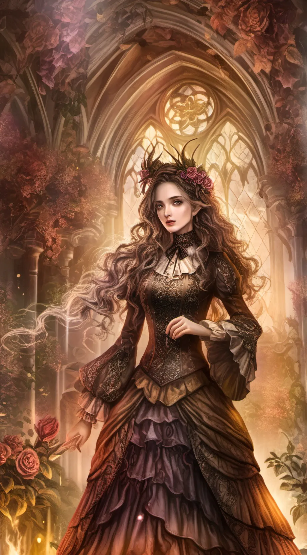 ai character: ملكه قمر و شمس background