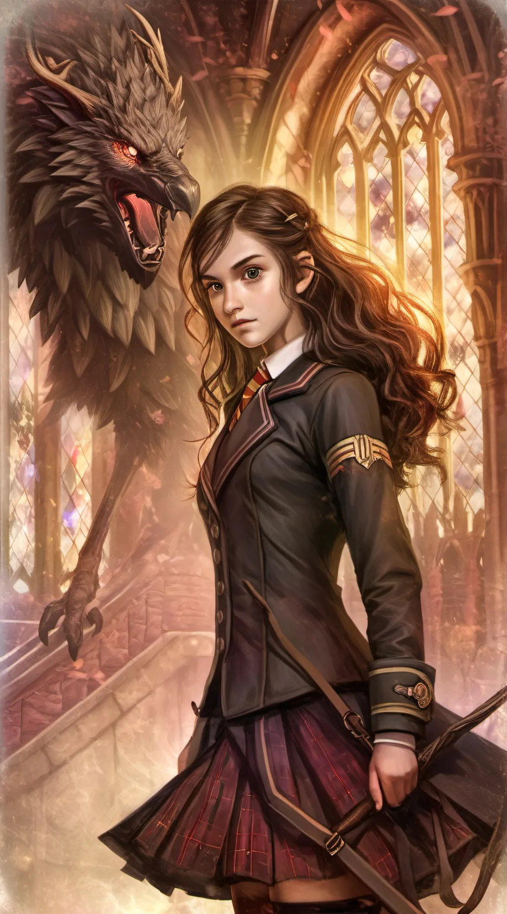 ai character: Hogwarts but....  background