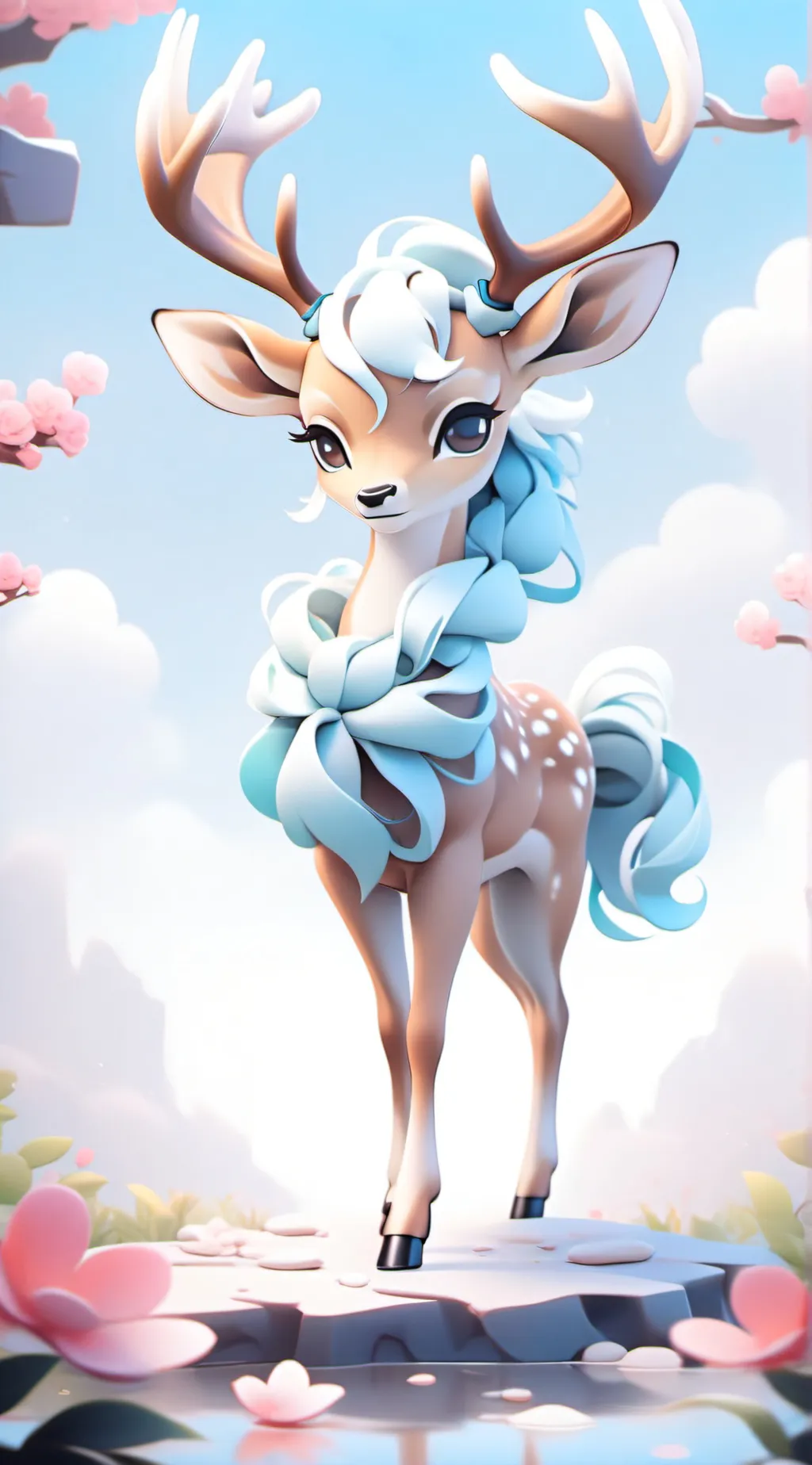 ai character: Snowflake background