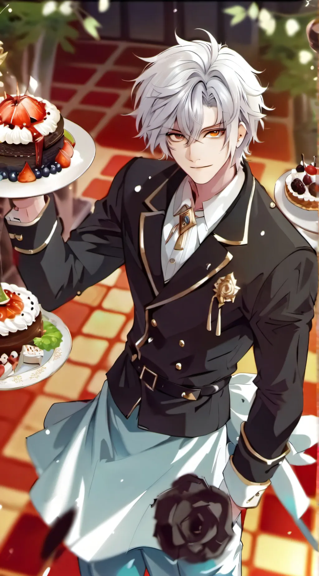 ai character: Gojo saturo (maid) background
