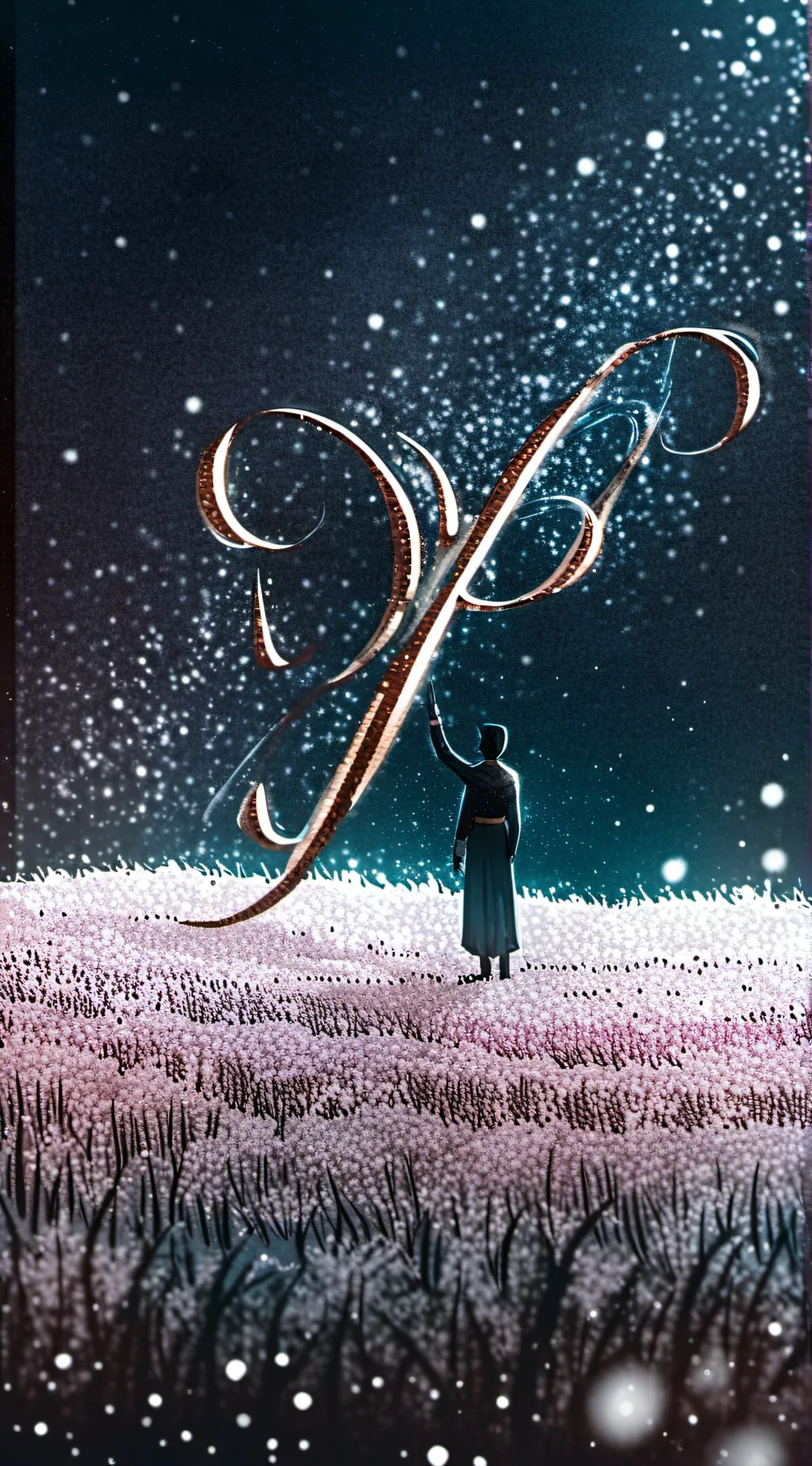 ai character: The letters background