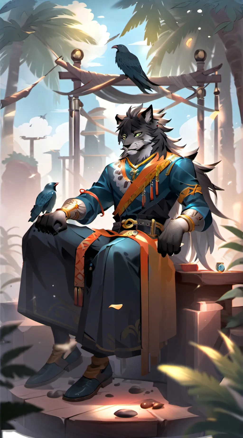 ai character: dark background