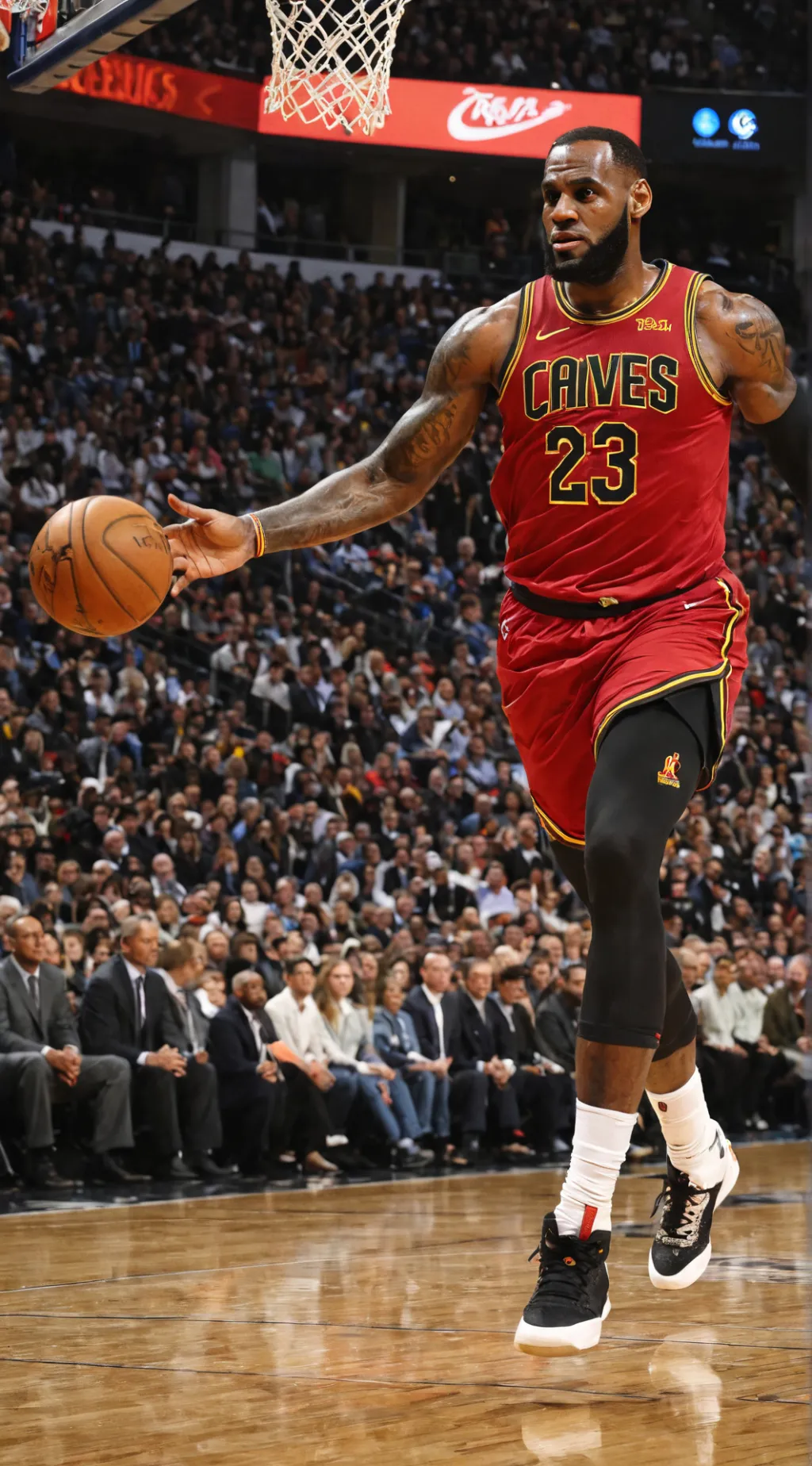 ai character: BRON JAAAAAAAAAMES background