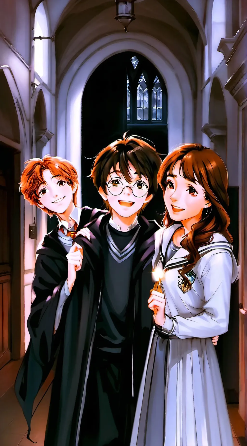 ai character: Hogwarts!  background