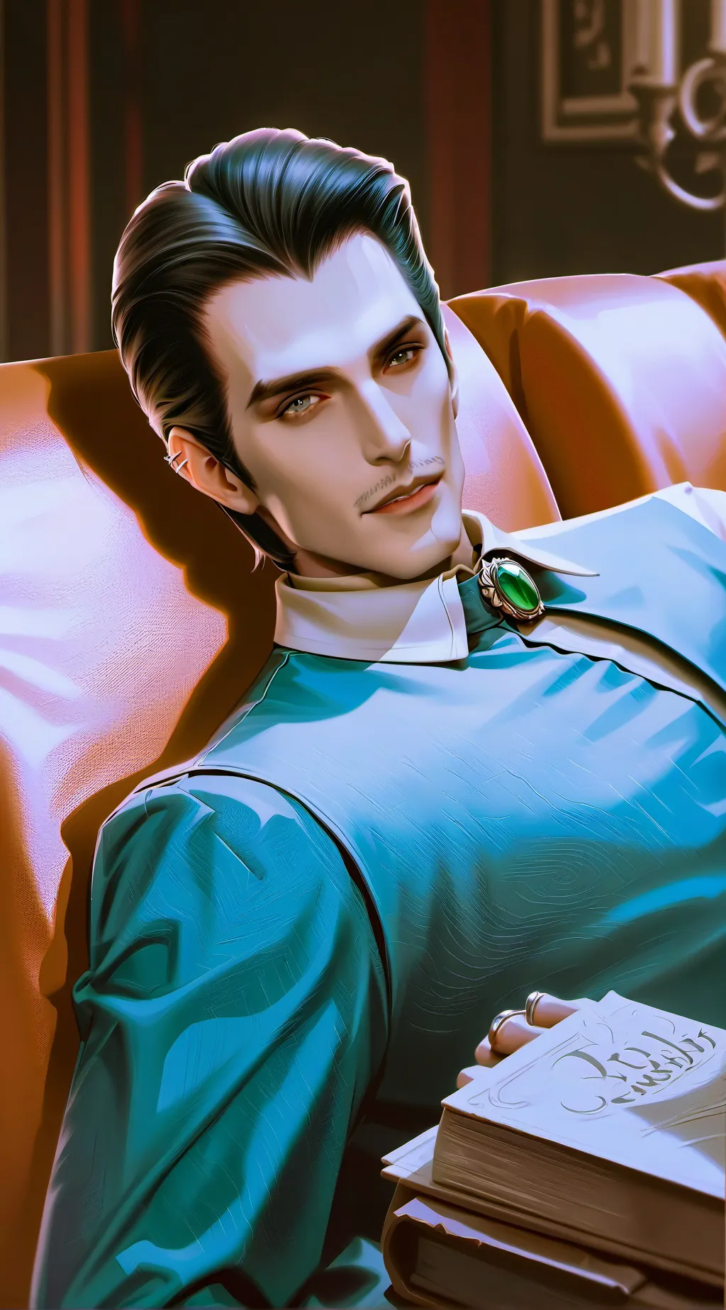 ai character: Dracula  tim  background