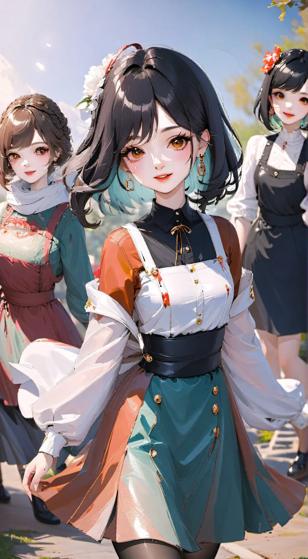 ai character: girs only world background