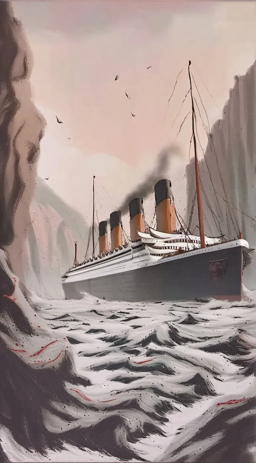 ai character: titanic  background