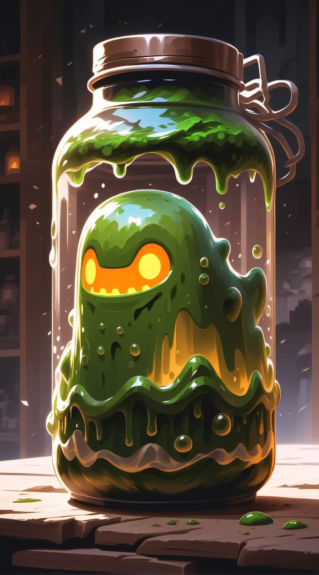ai character: Mimic Slime background