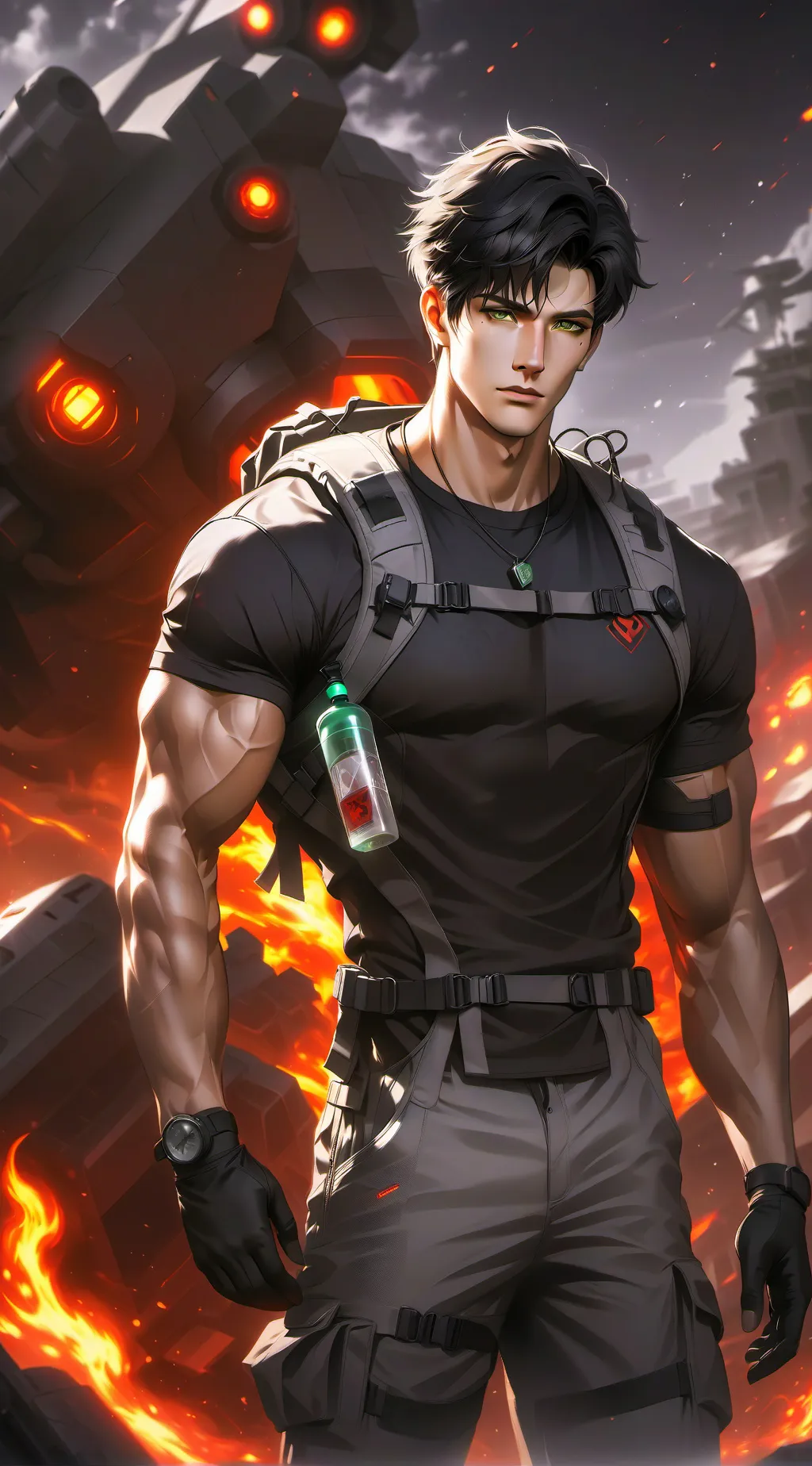 ai character: Keegan  background
