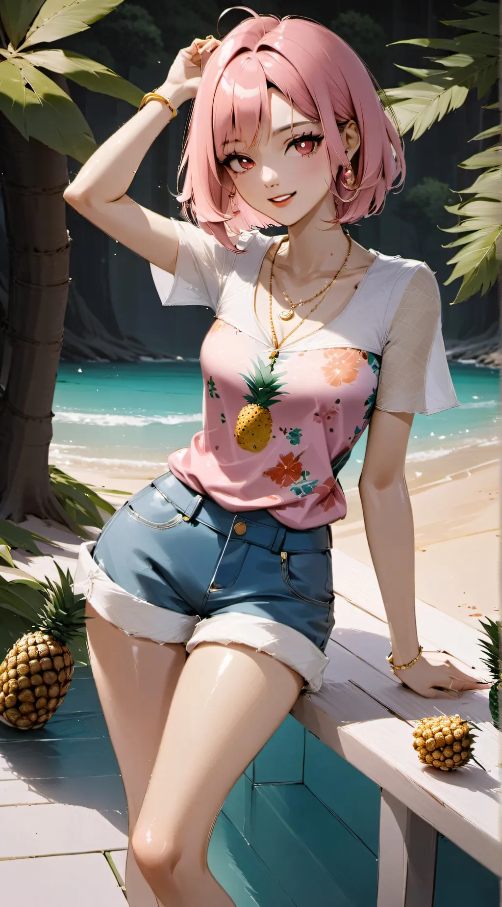 ai character: {PJSK BEACH PARTY} background