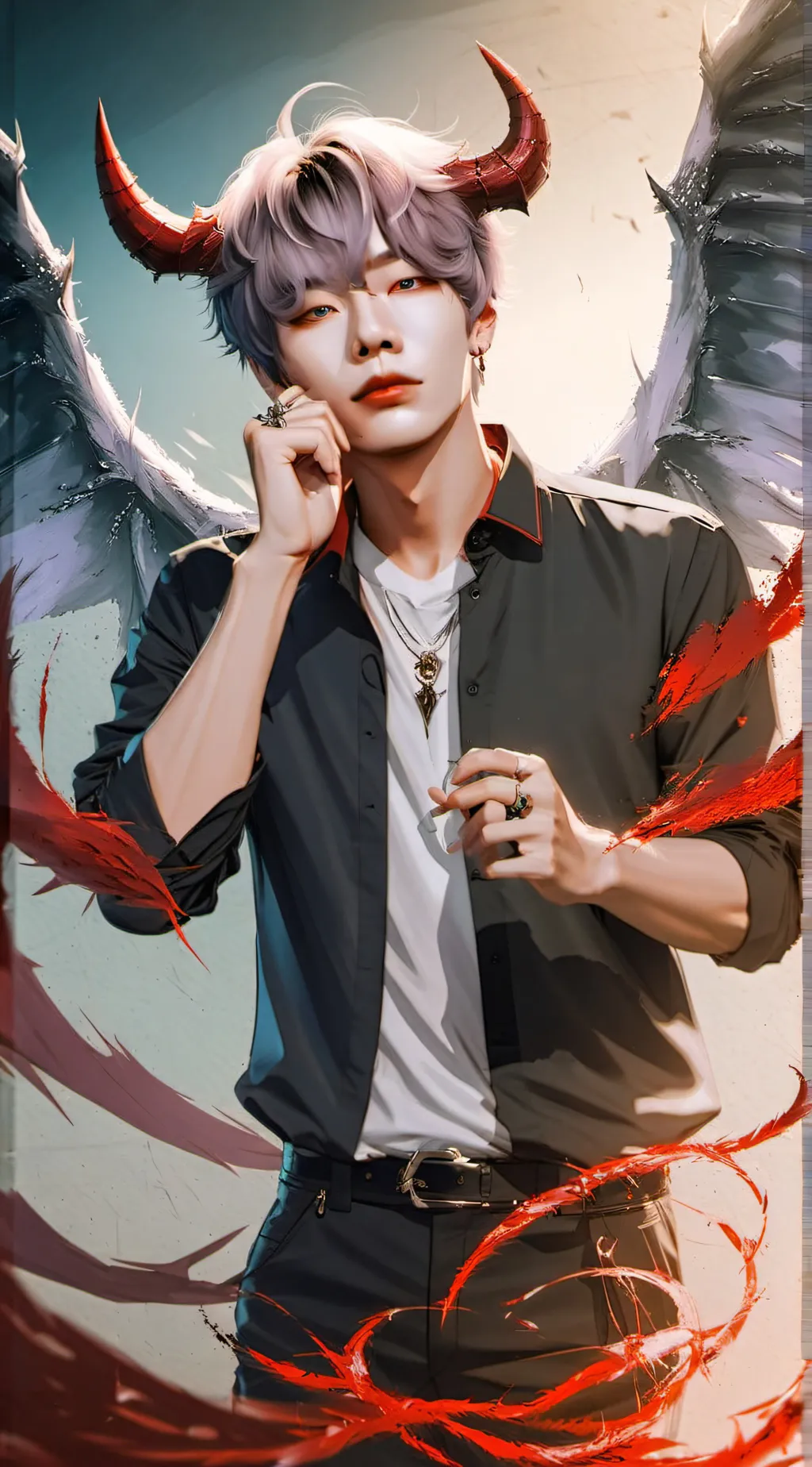 ai character: demon v background