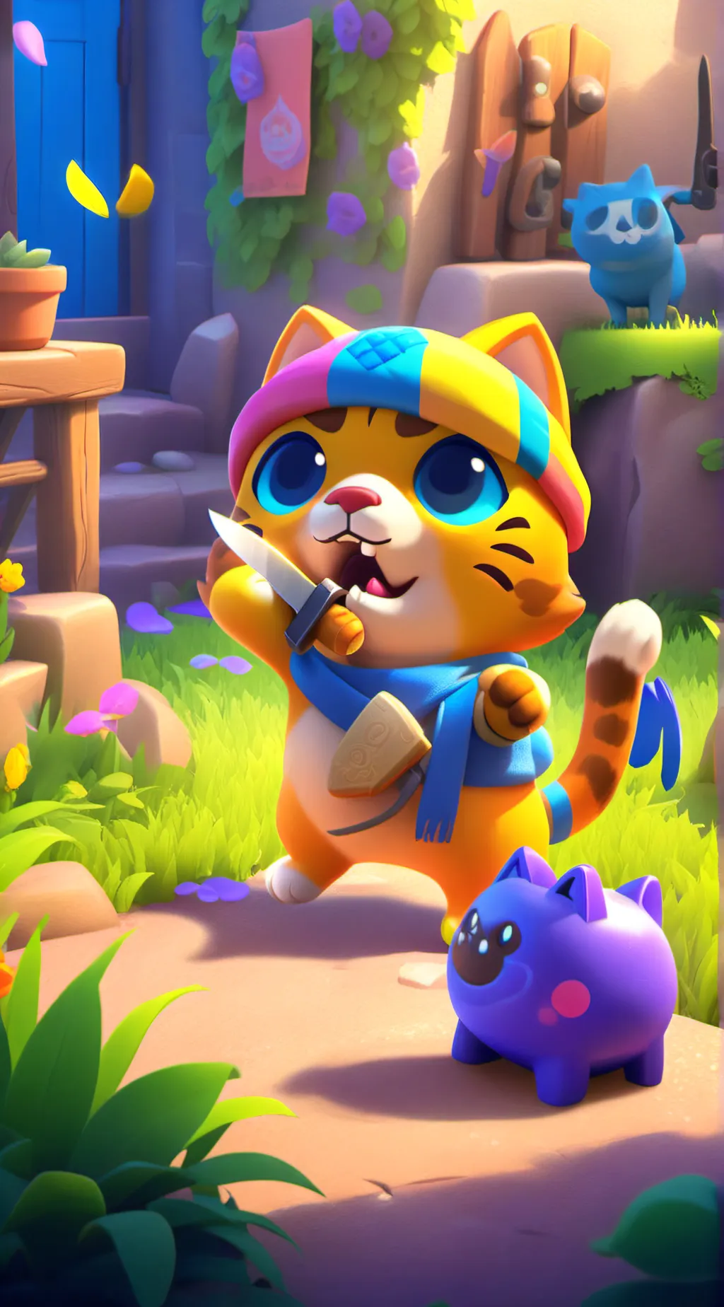 ai character: Rude Cat background