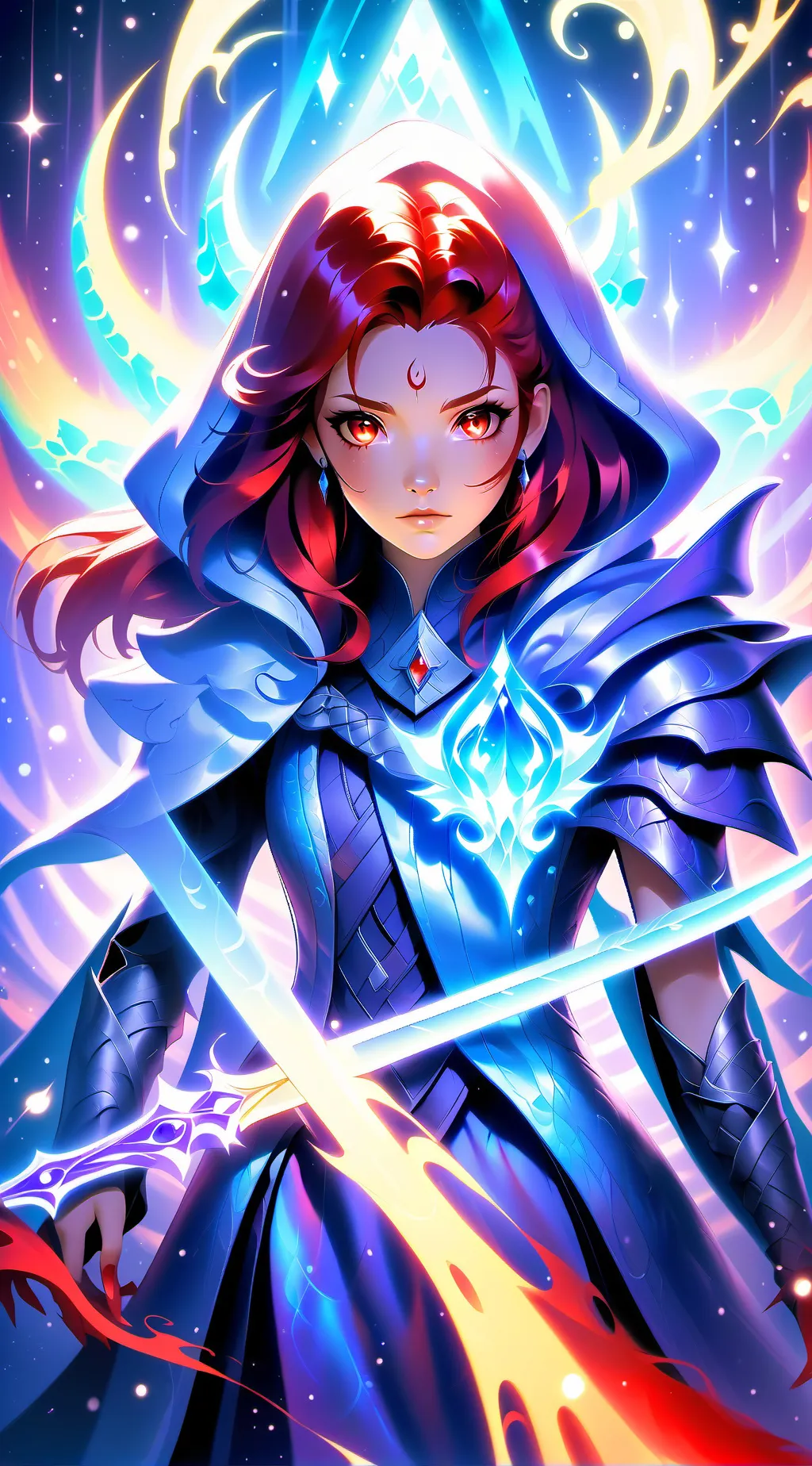 ai character: Red background