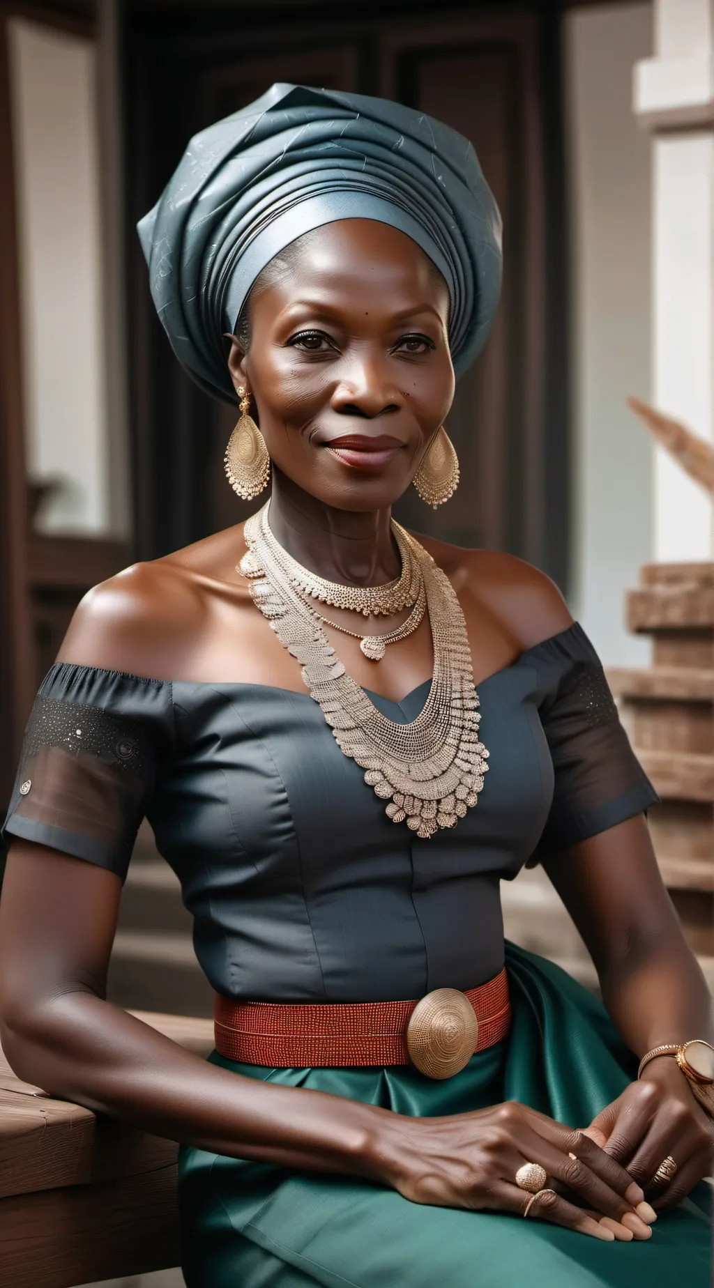 ai character: Nigerian mom background