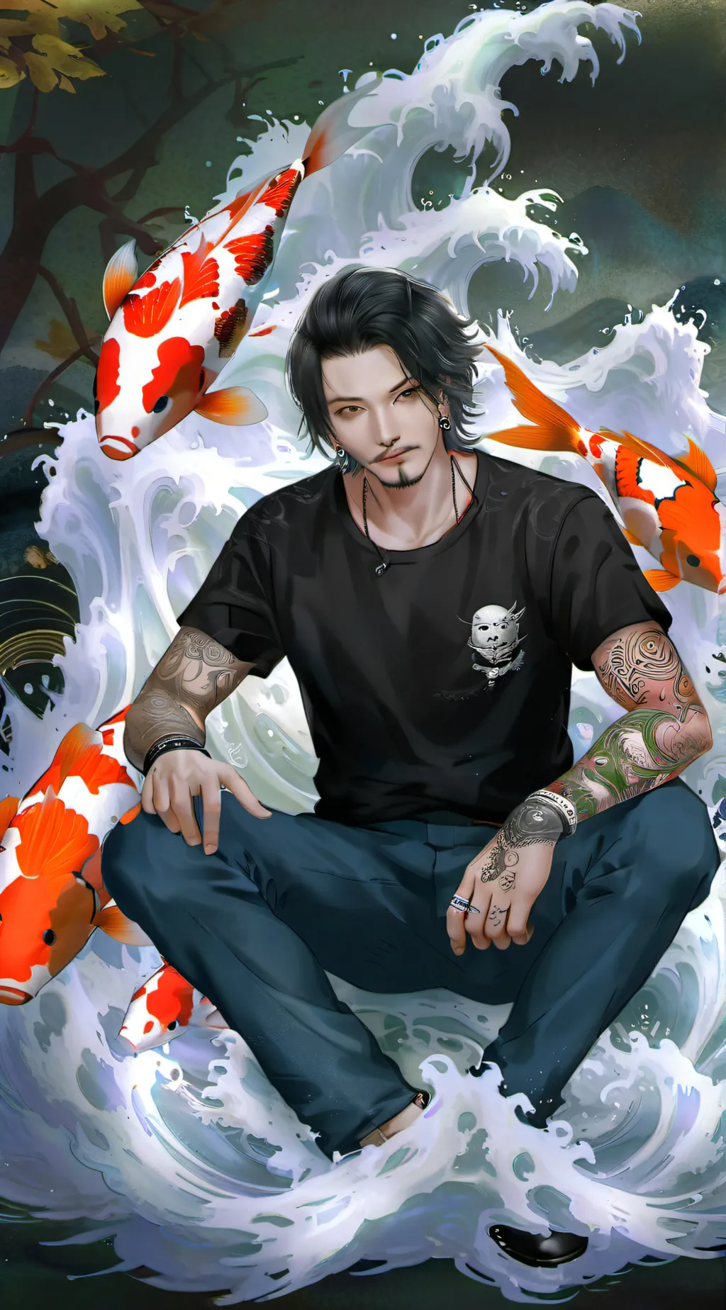 ai character: Yoichi Akihiko  background