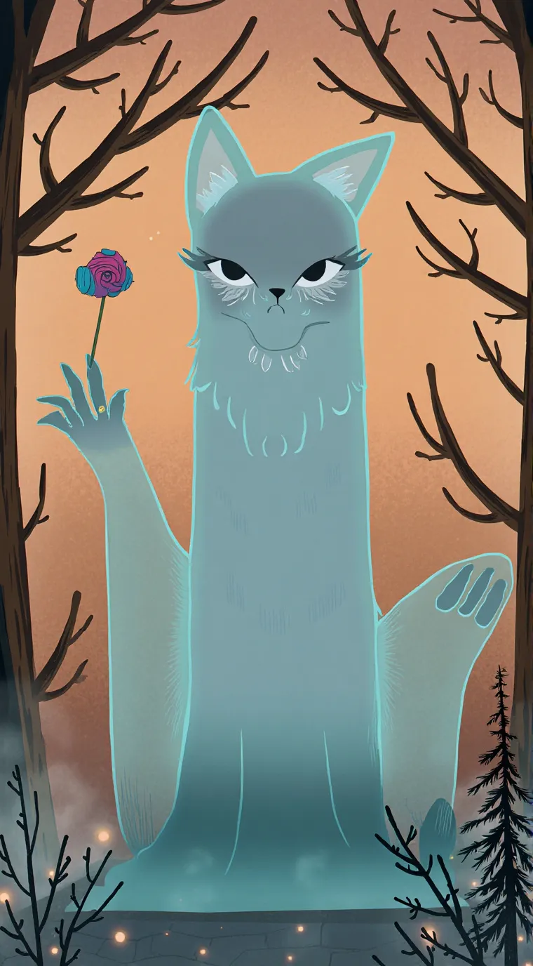 ai character: Ghosty pop background