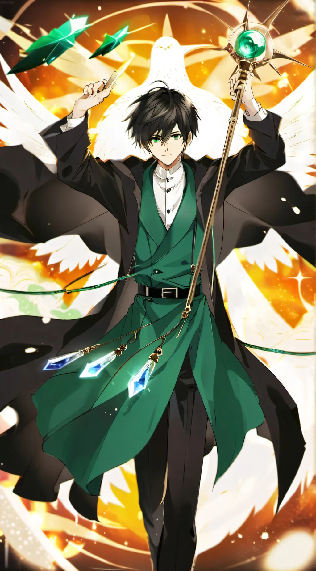 ai character: my main oc rin.  background