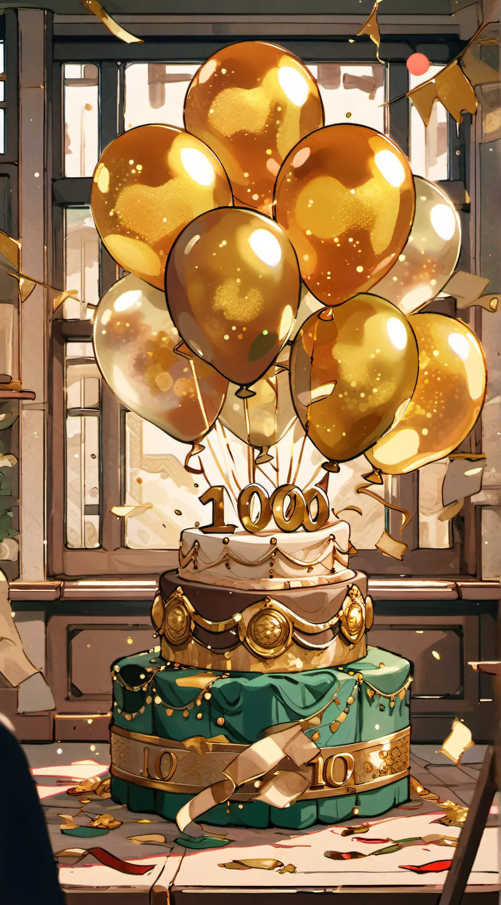 ai character: Celebration! background