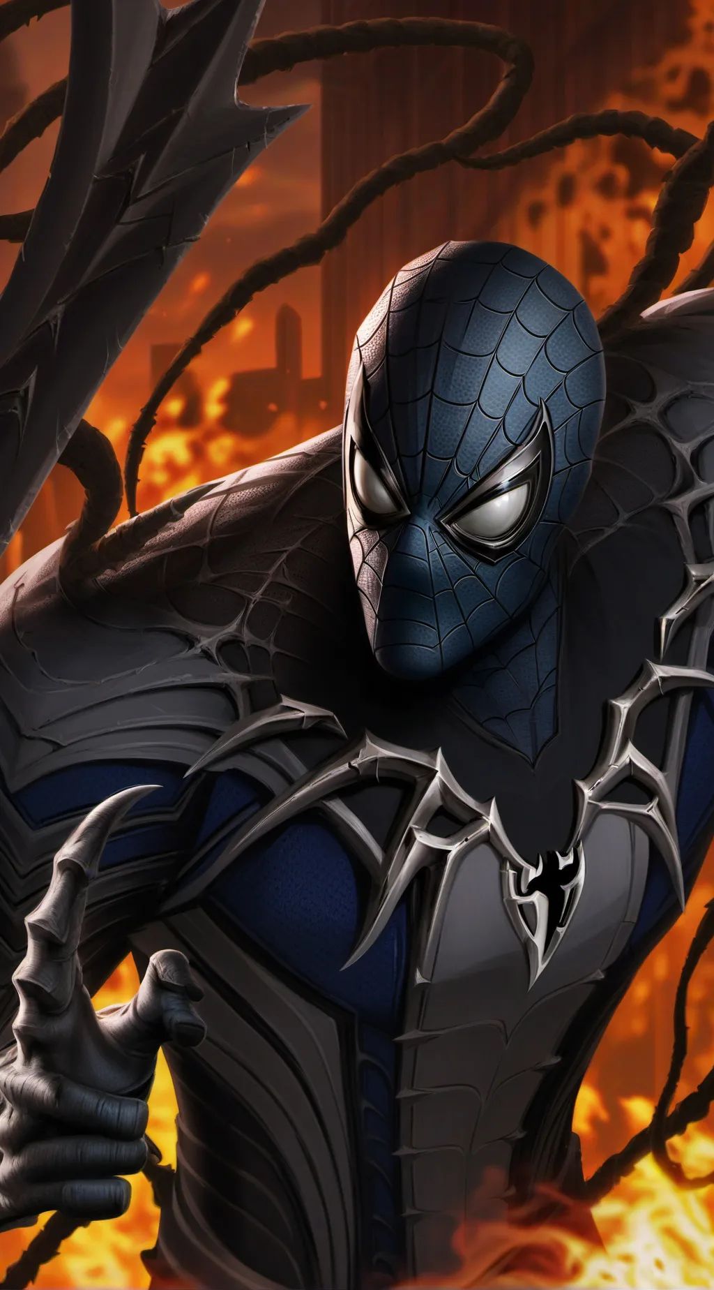 ai character: venom spiderman background