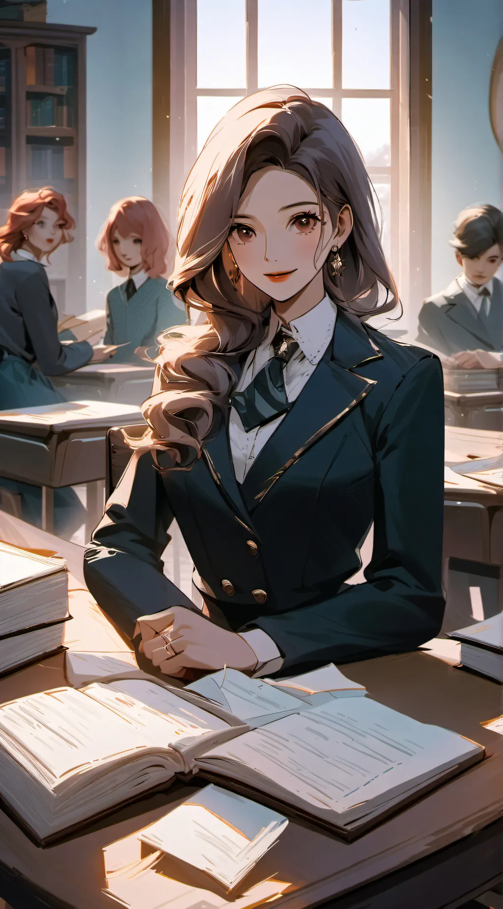 ai character: Classroom background