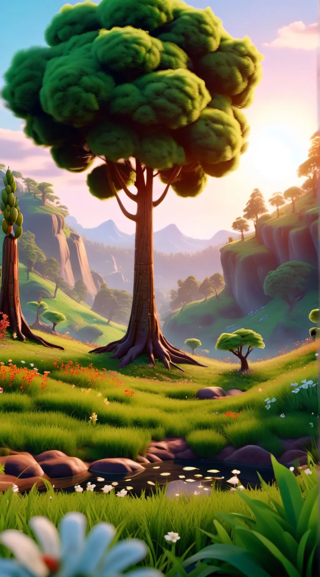 ai character: Grass background
