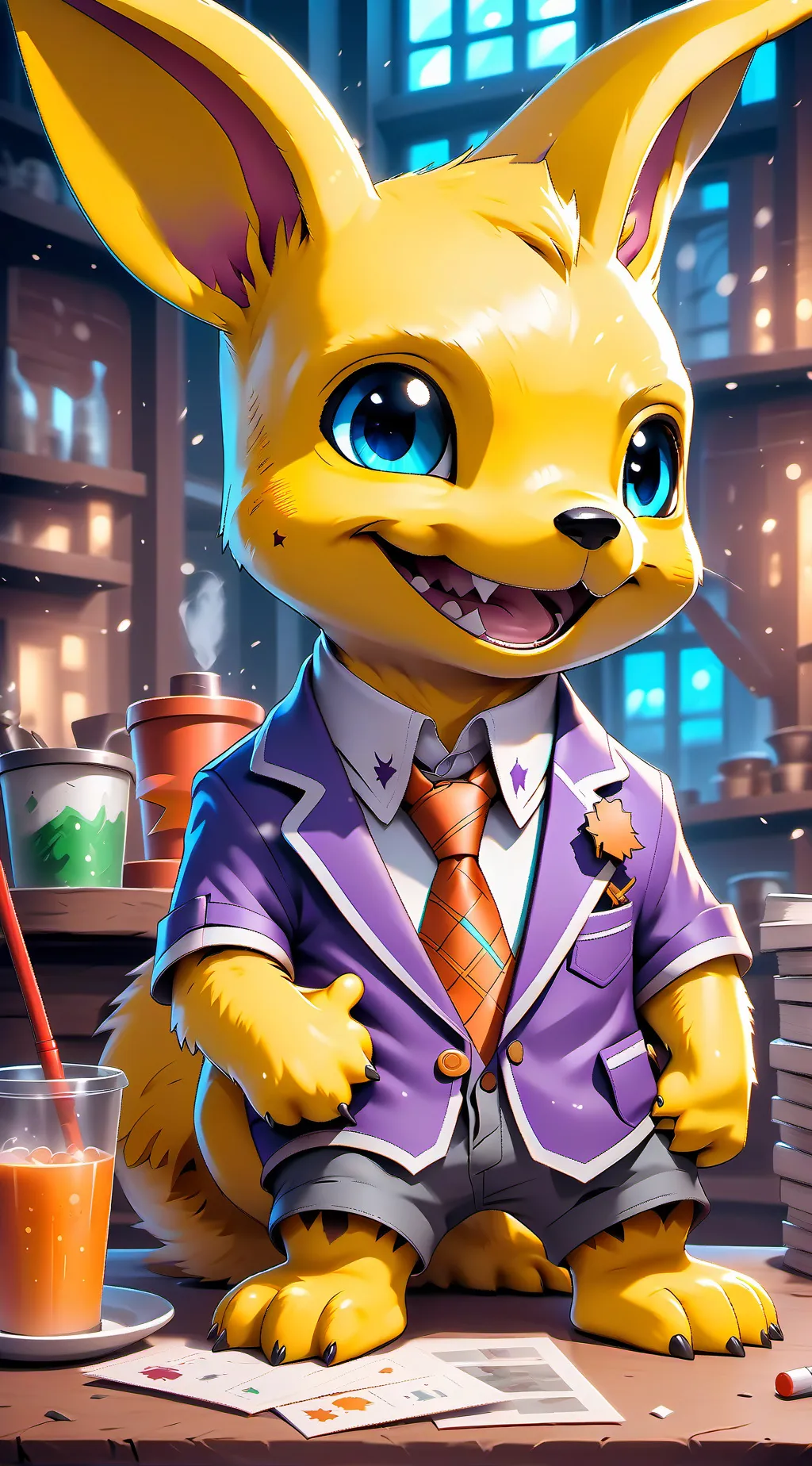 ai character: Glitchtrap  background