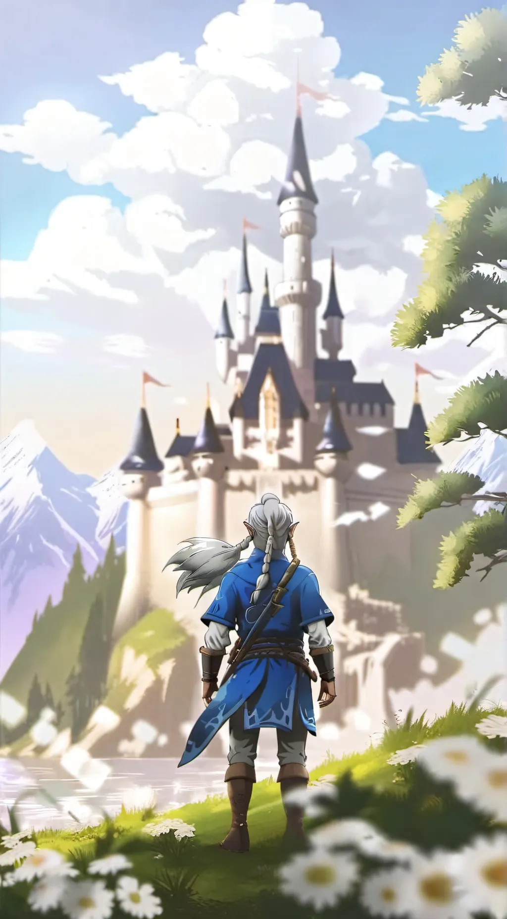 ai character: Hyrule castle oot background