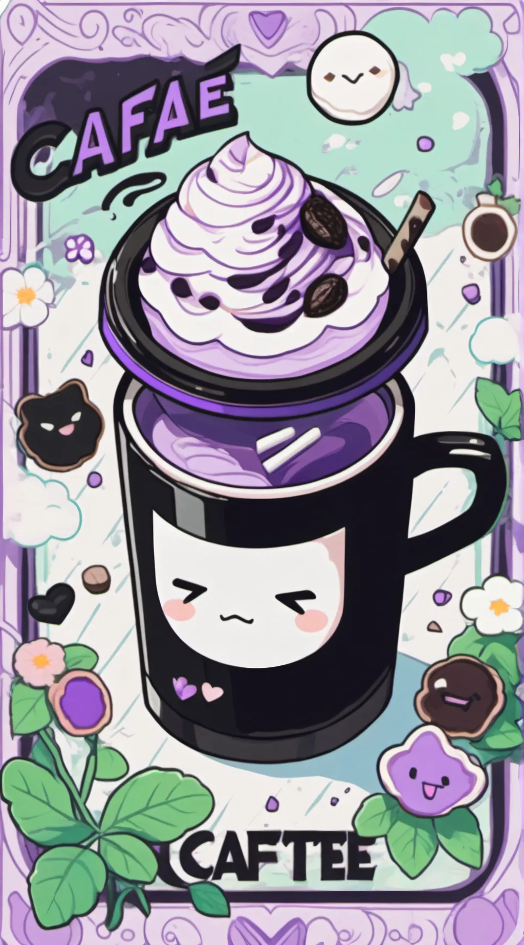 ai character: 𝐂𝐚𝐅𝐚𝐞 𝐋𝐚𝐭𝐭𝐞 background