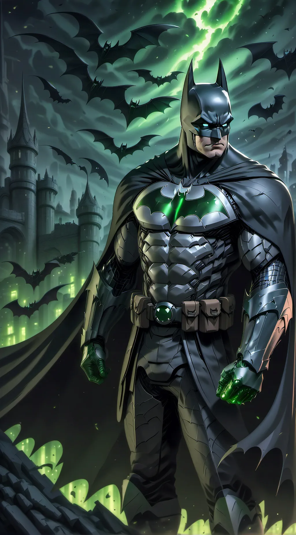 ai character: Bat man background