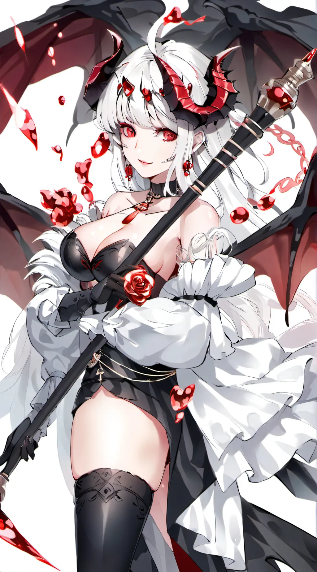 ai character: demon queen  background