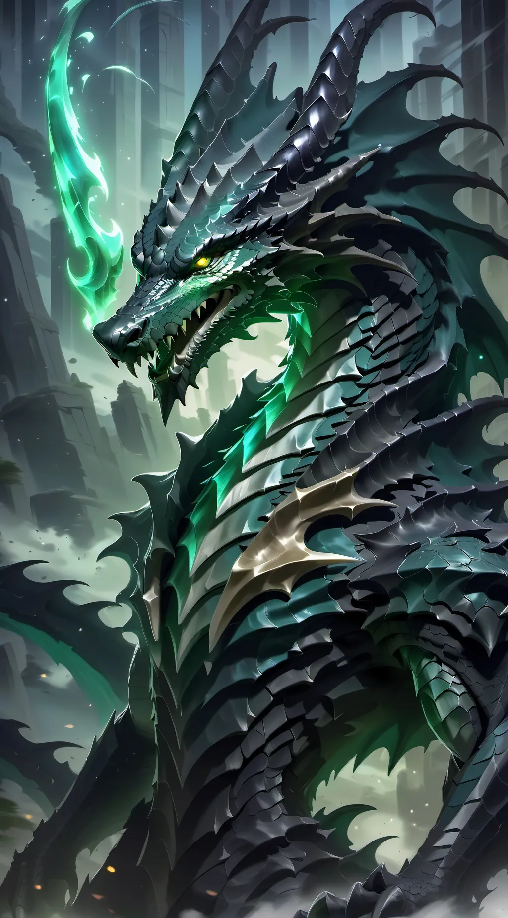 ai character: Dragon  background