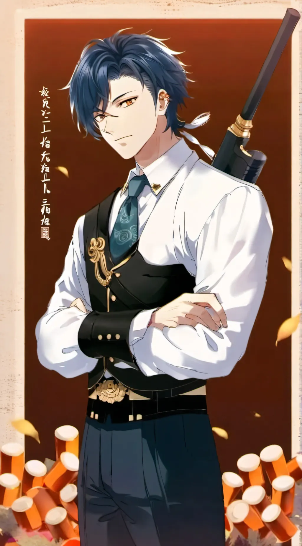 ai character: Genya Shinazugawa  background