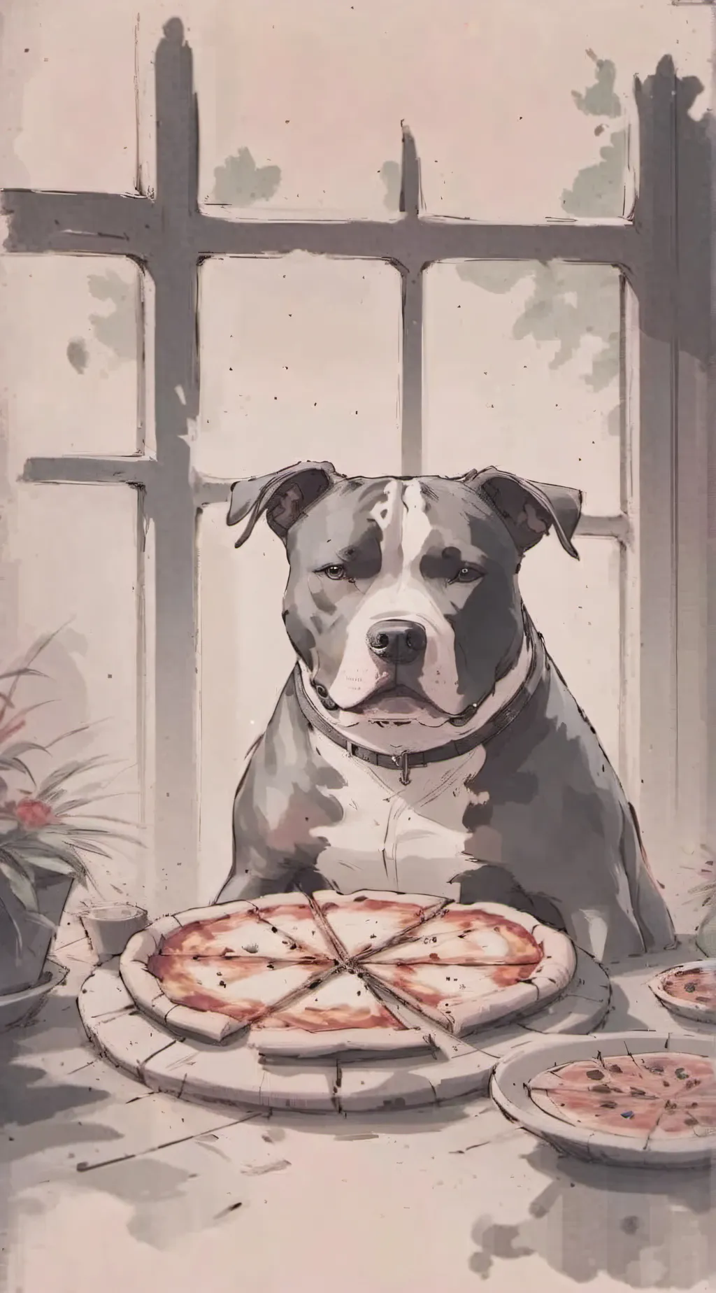 ai character: dog background
