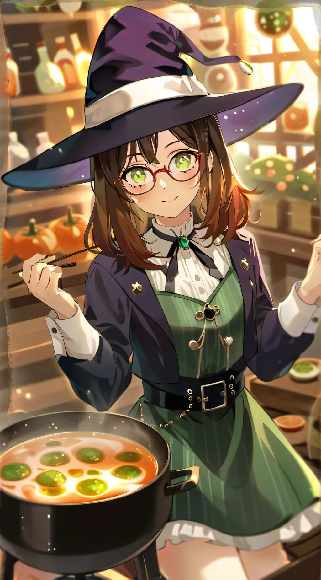 ai character: Daisy the witch🪄 background