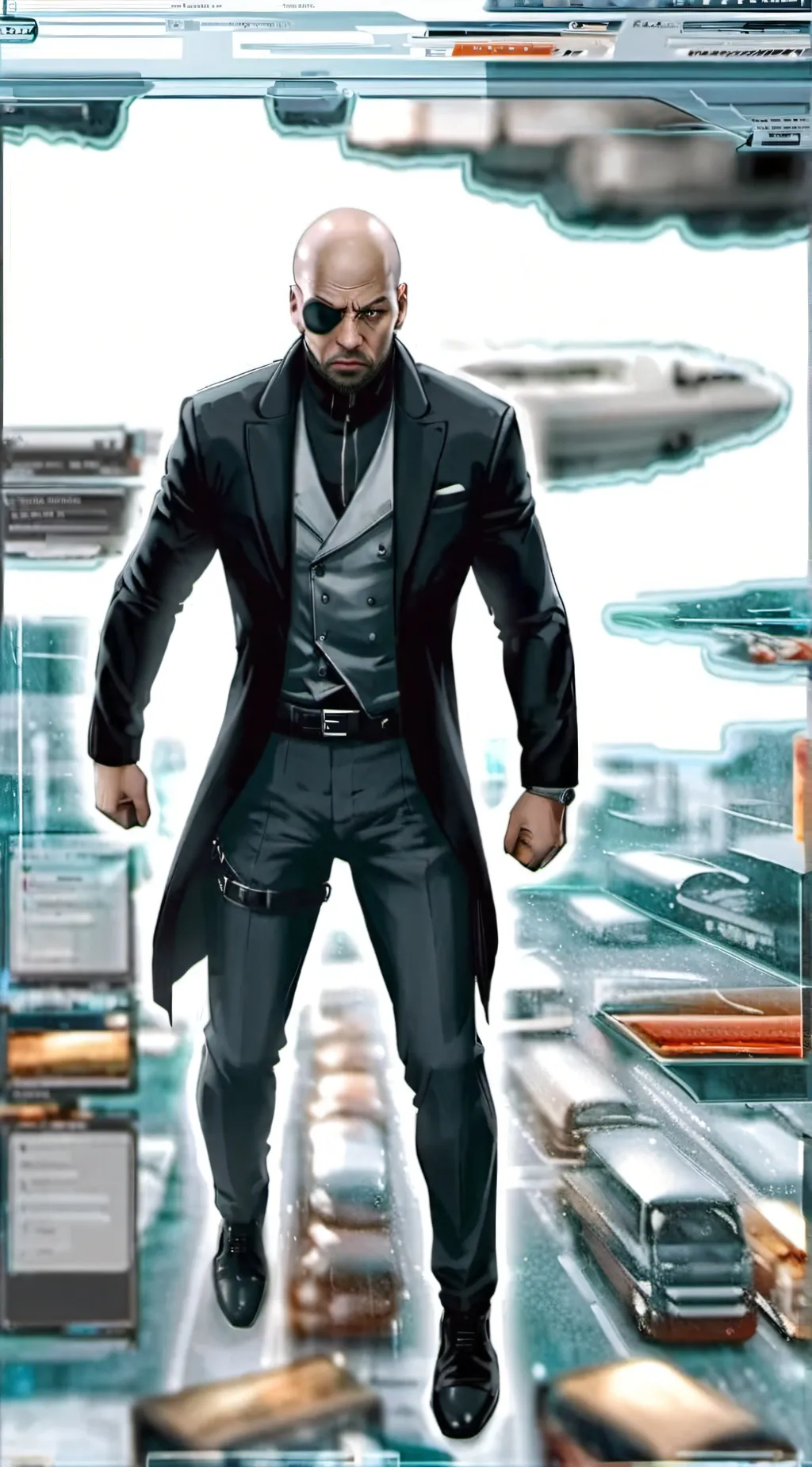 ai character: Nick fury background