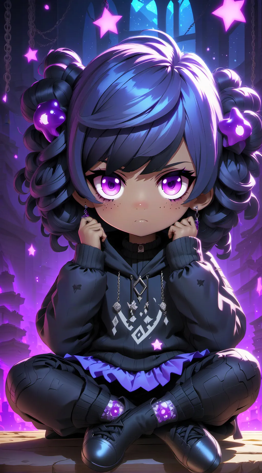 ai character: ebony background