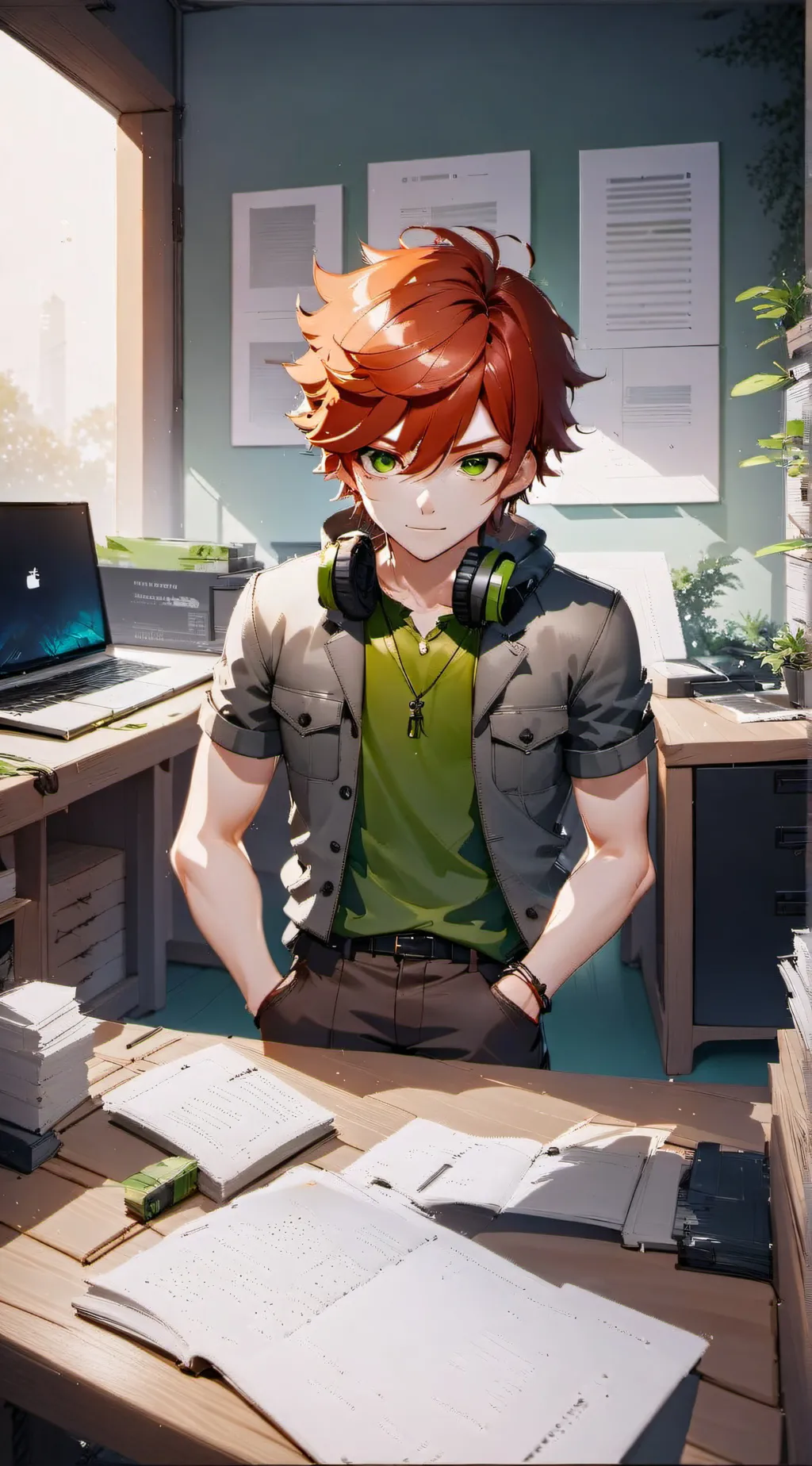 ai character: Evan Amagi background