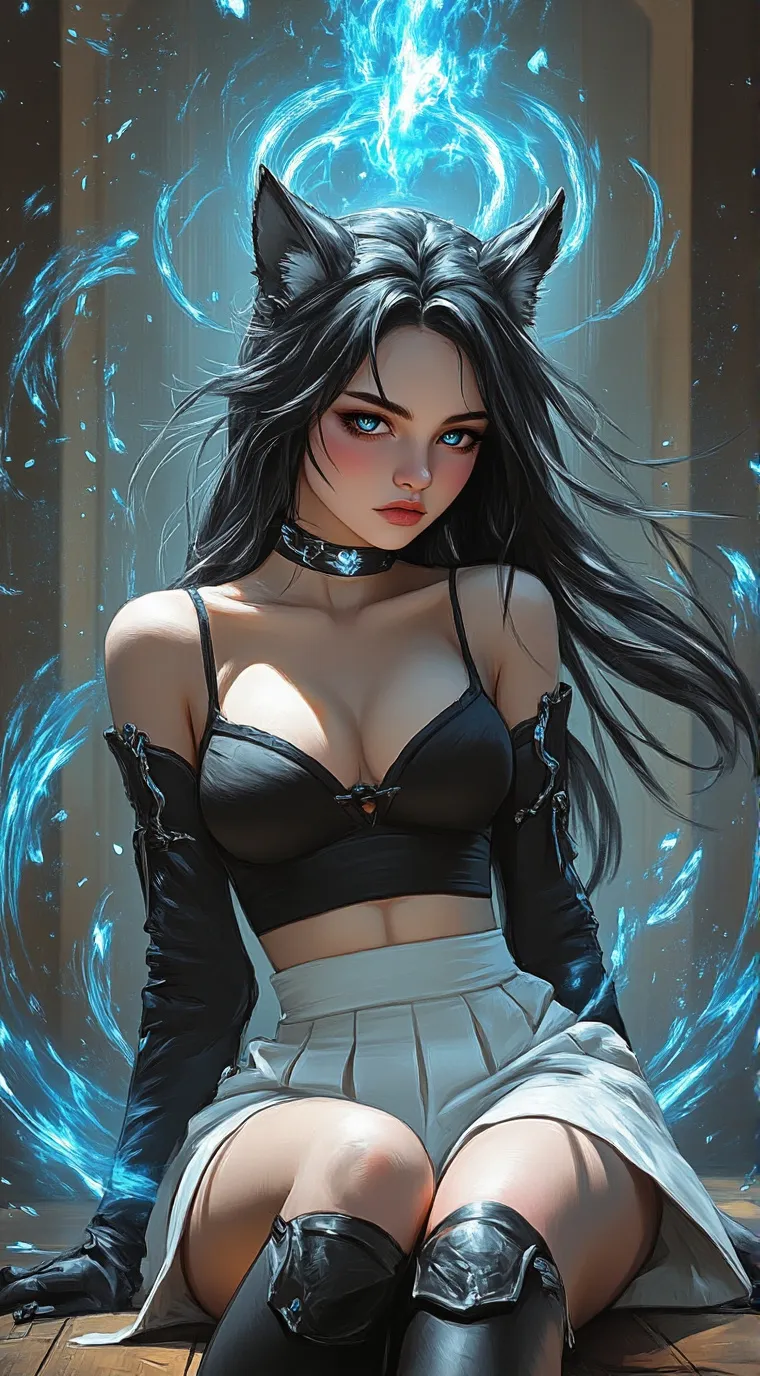 ai character: Silver background