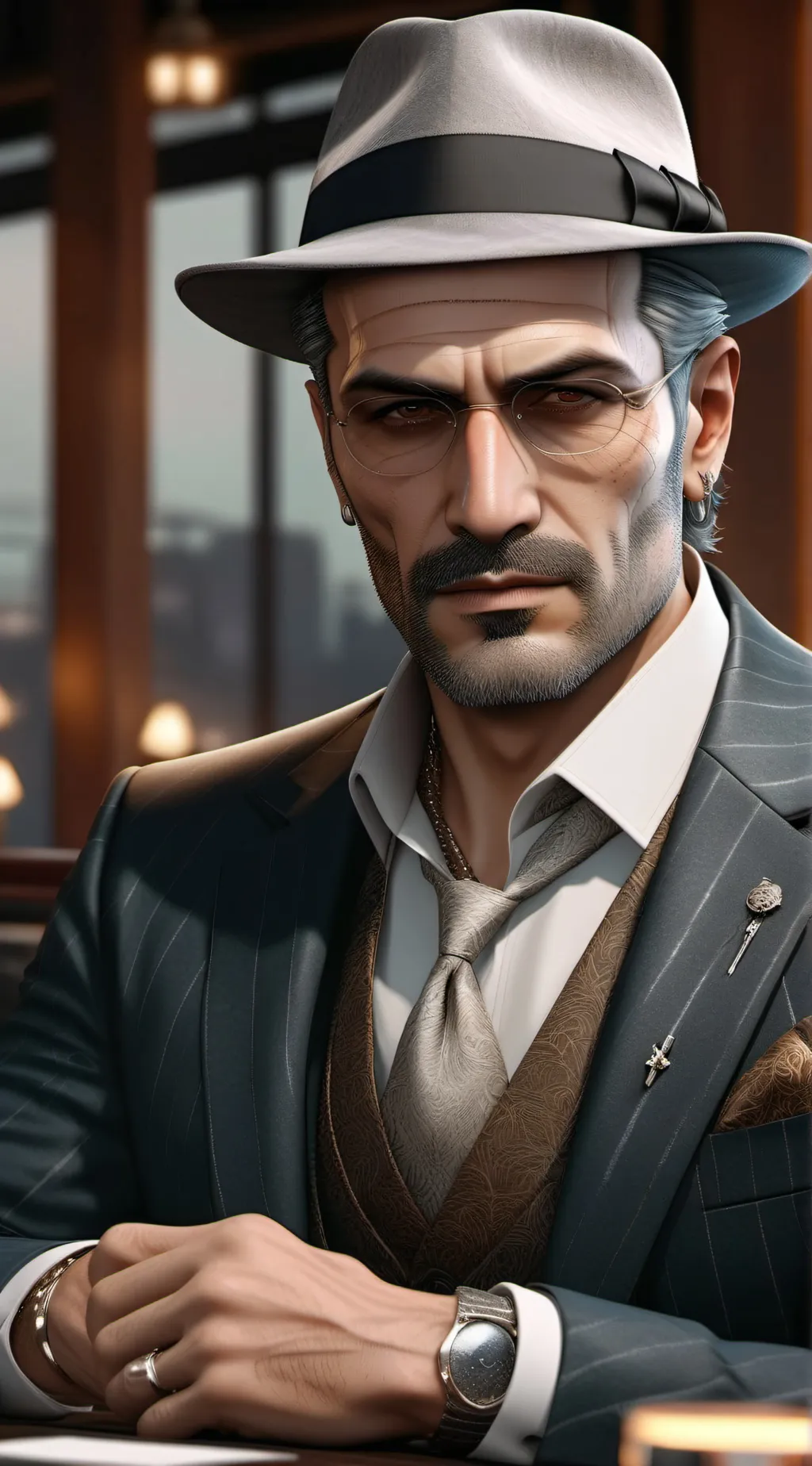 ai character: Damien  background