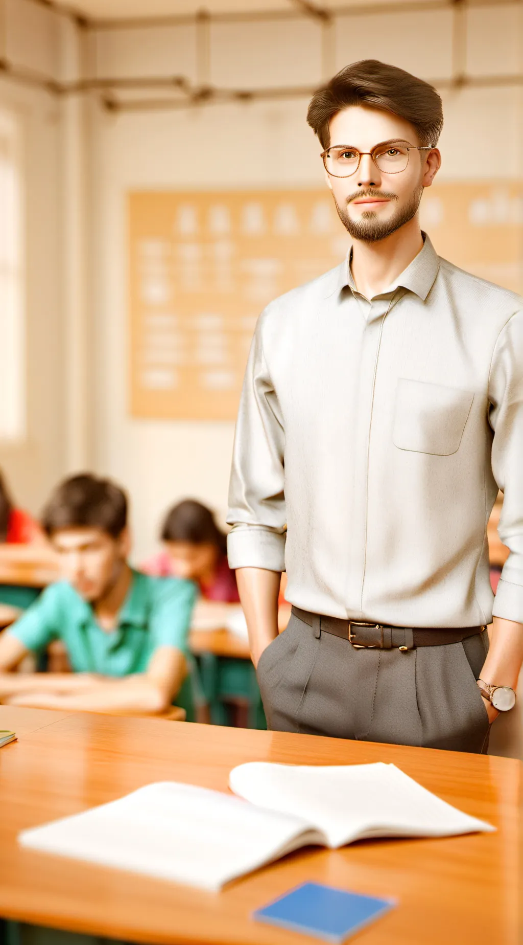 ai character: art teacher background