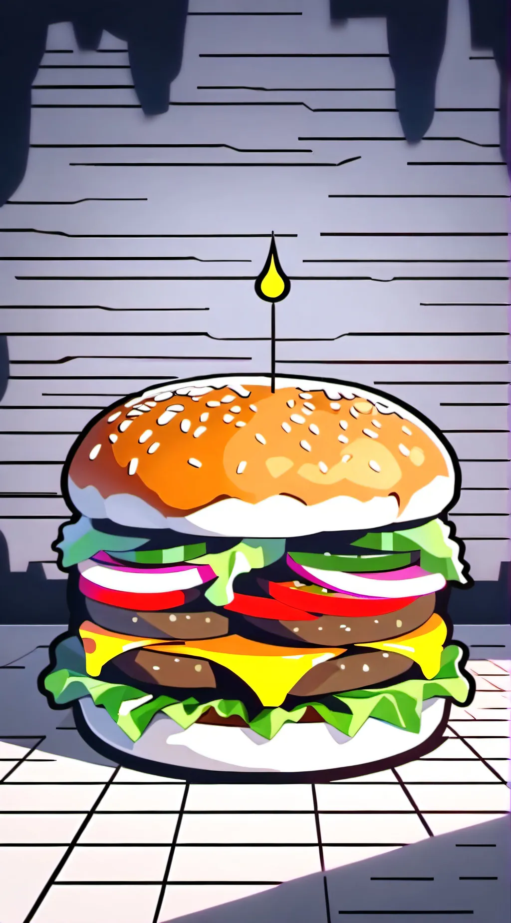 ai character: UBER EATS 🗿🍷🍔 background